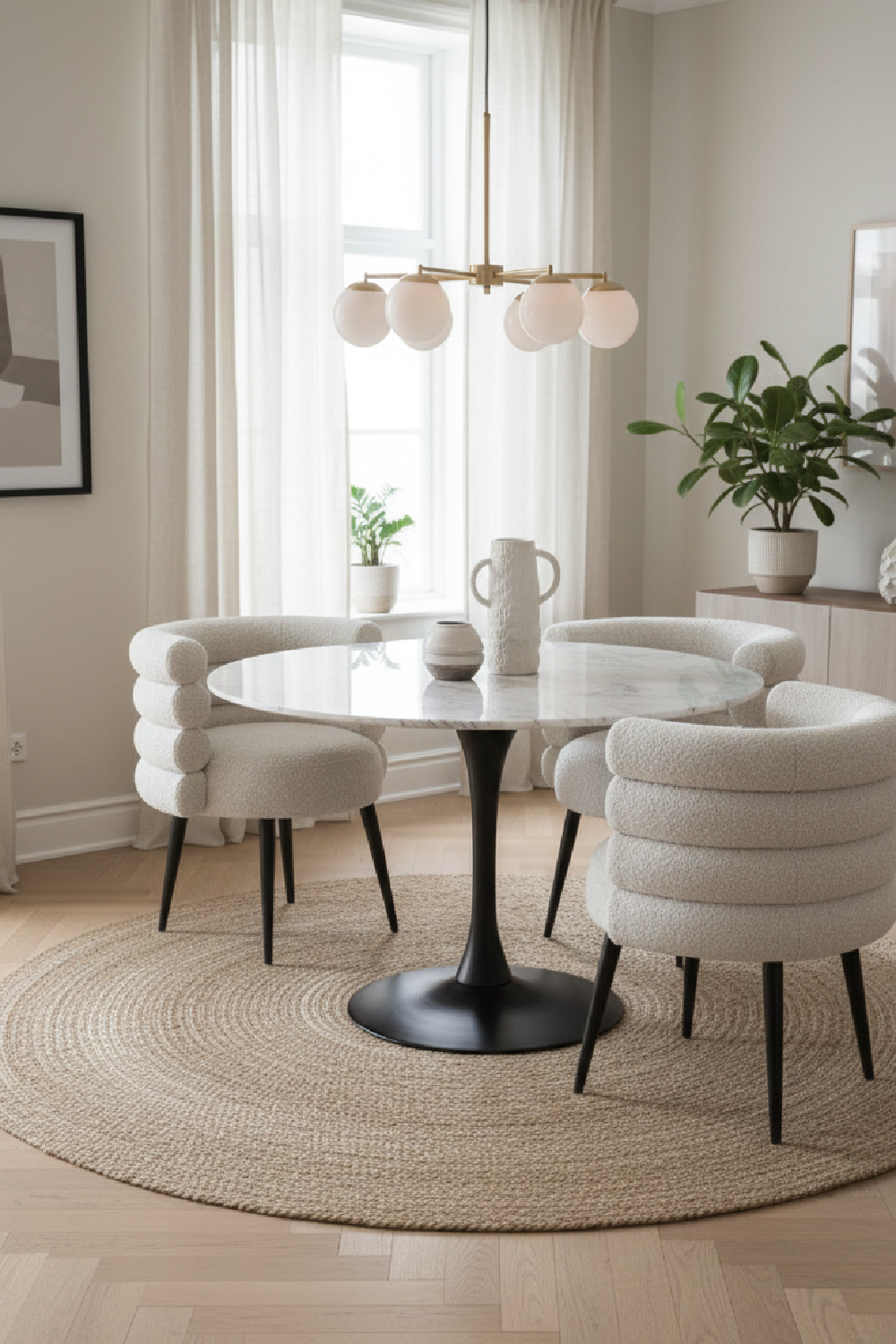 Light Gray Layered Dining Chair | OROA Modern Grena | Oroa.com