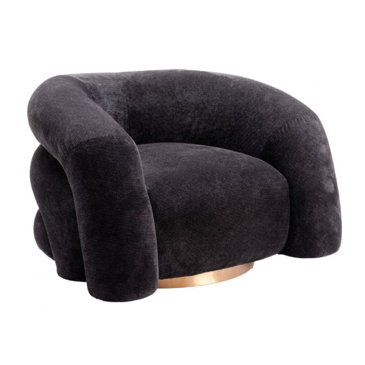Black Velvet Accent Chair – Havn – front view