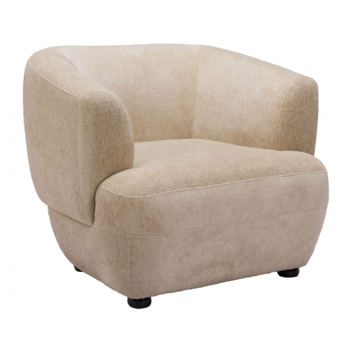Golden Beige Accent Chair – Bekker – front view