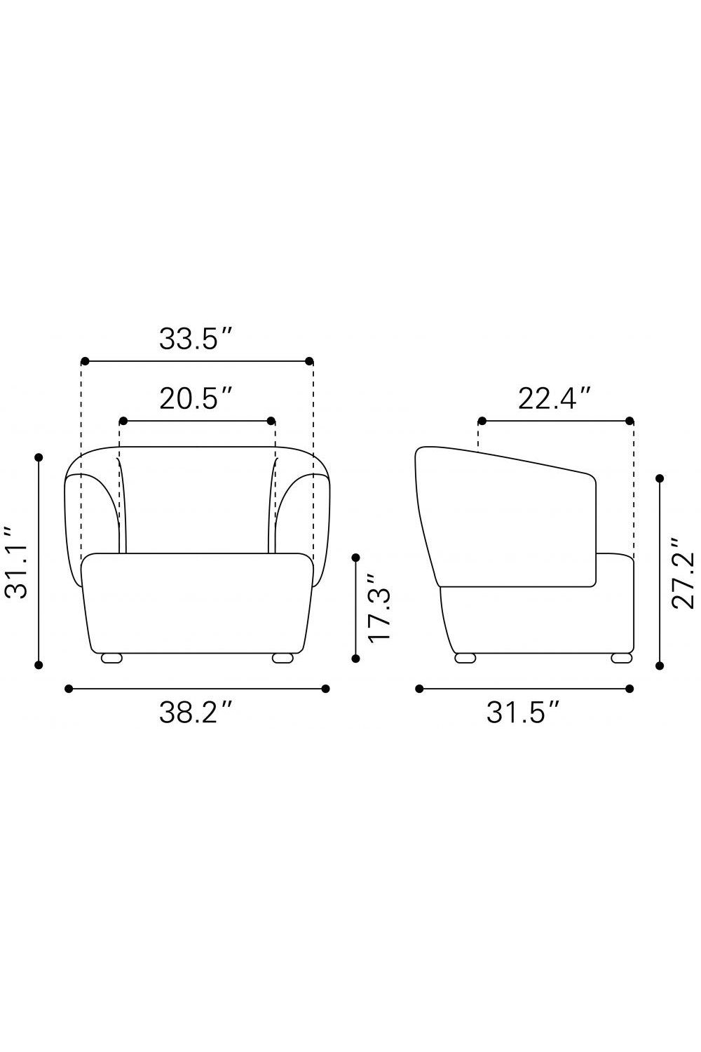 Golden Beige Accent Chair | OROA Modern Bekker | Oroa.com