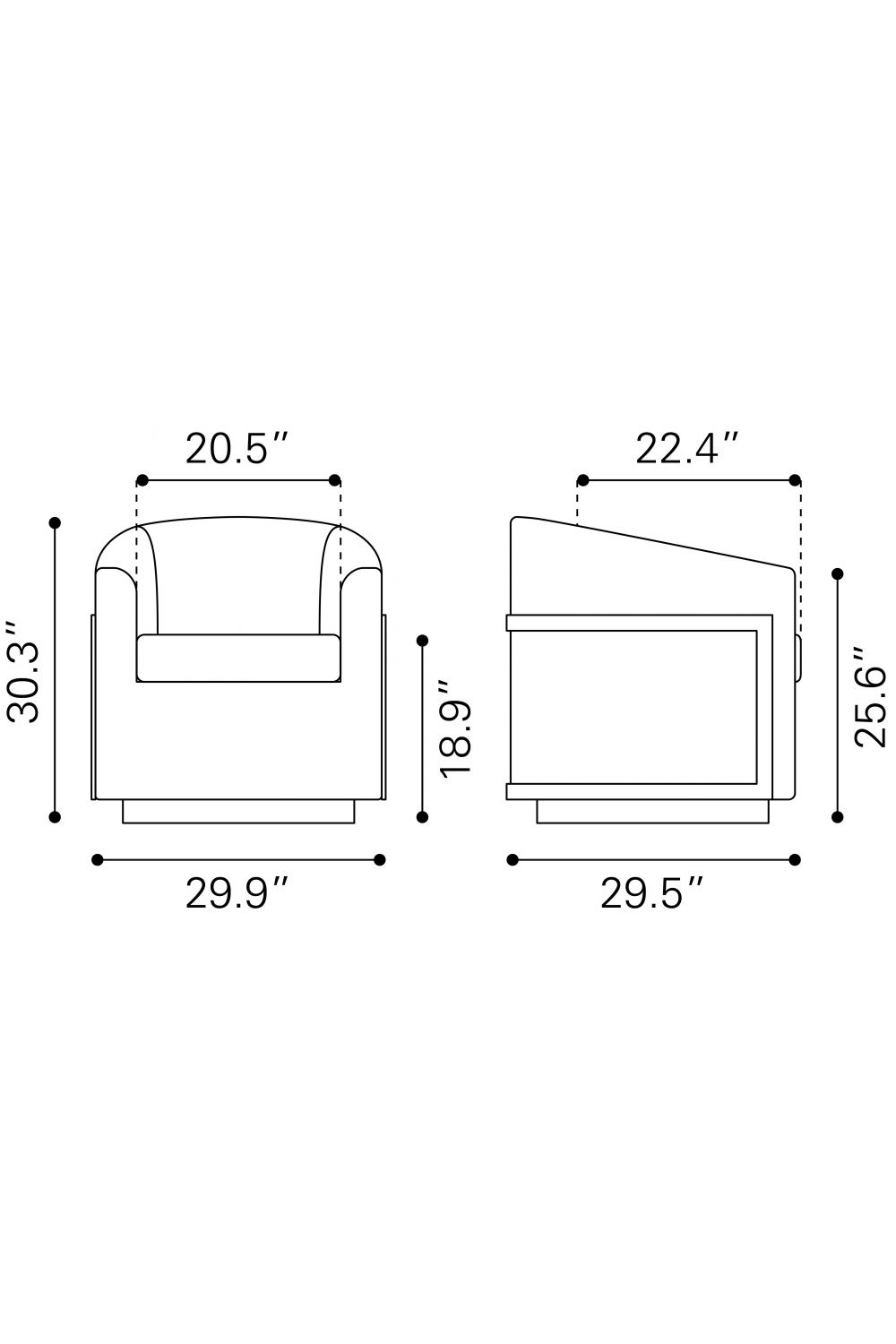 Golden Beige Swivel Chair | OROA Modern Hanko | Oroa.com