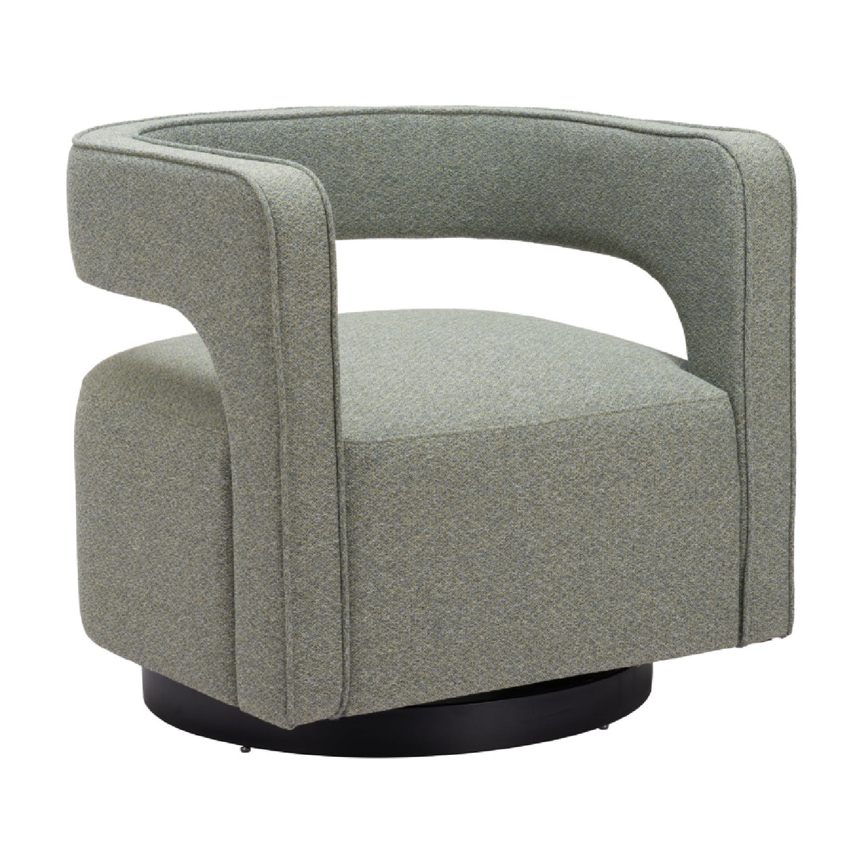 Sage Green Curved Swivel Chair | Oroa.com