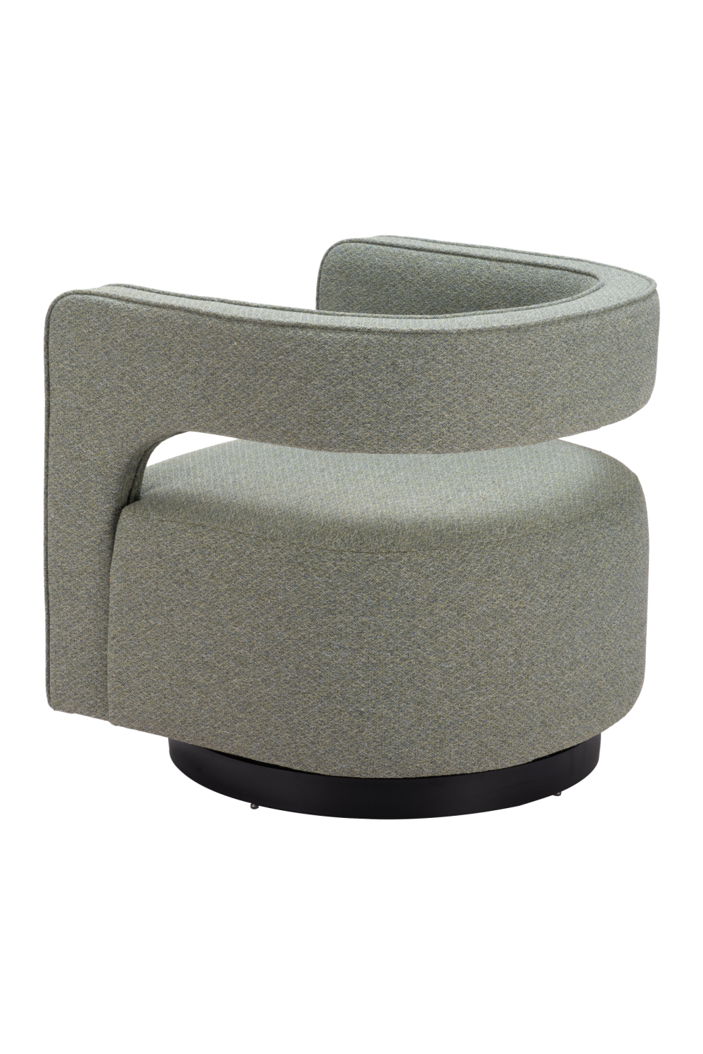 Sage Green Curved Swivel Chair | OROA Modern Turku | Oroa.com