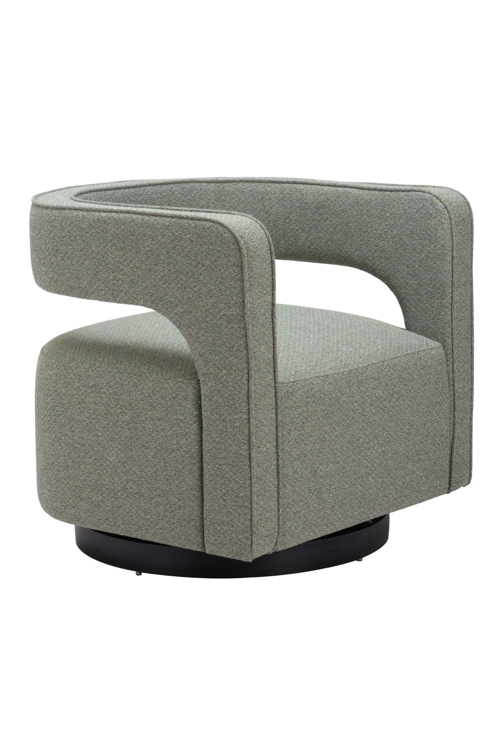 Sage Green Curved Swivel Chair | Oroa.com