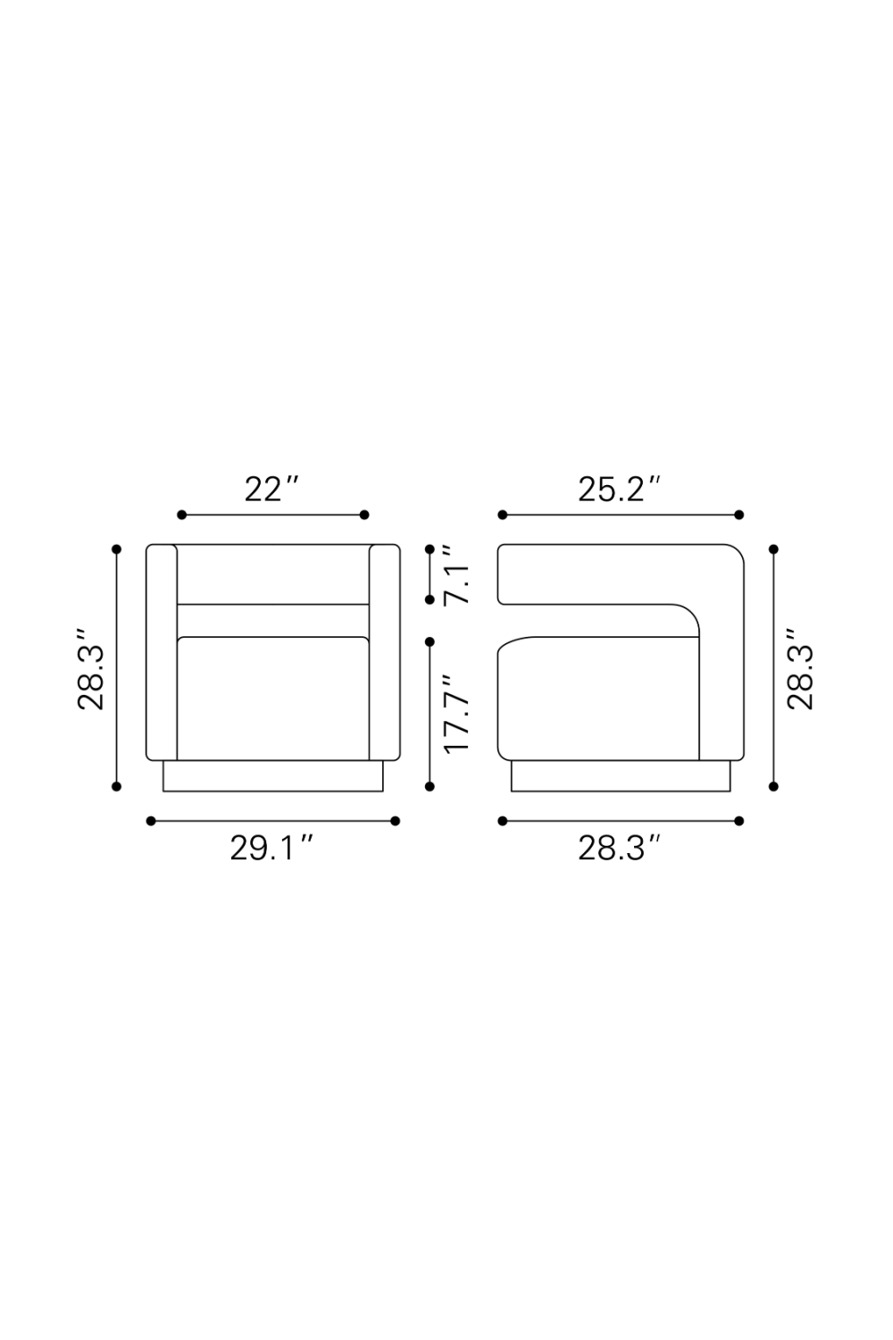 Sage Green Curved Swivel Chair | Oroa.com