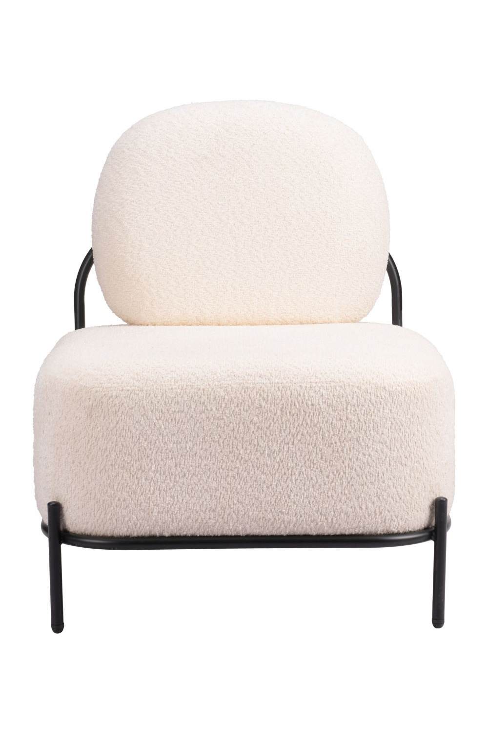 White Teddy Fabric Accent Chair | Oroa.com