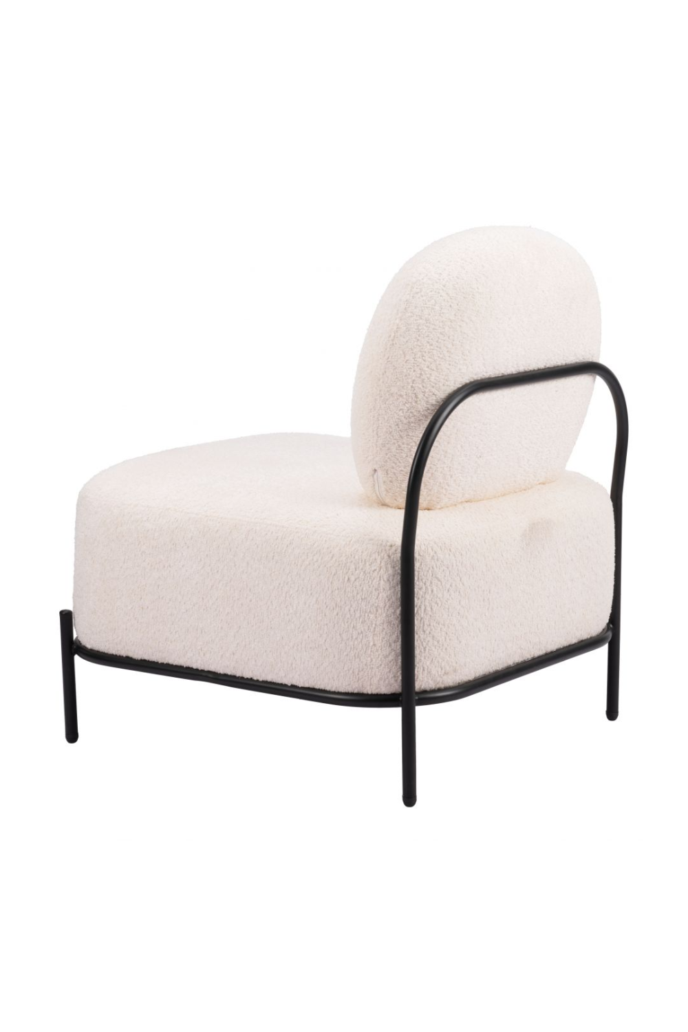 White Teddy Fabric Accent Chair | OROA Modern Arendal | Oroa.com