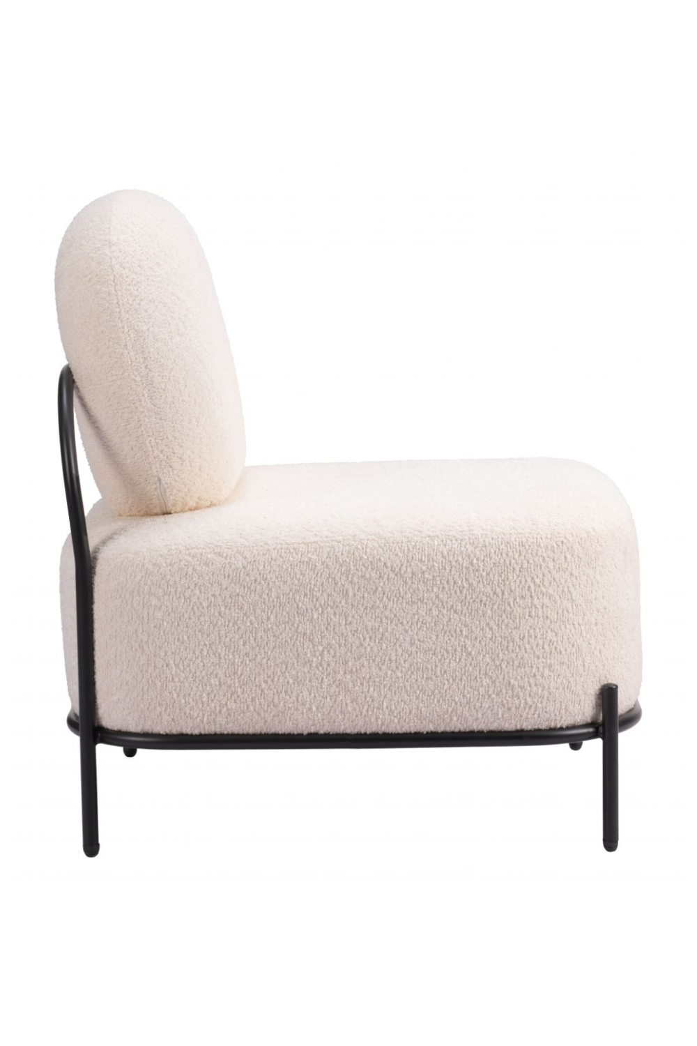 White Teddy Fabric Accent Chair | OROA Modern Arendal | Oroa.com
