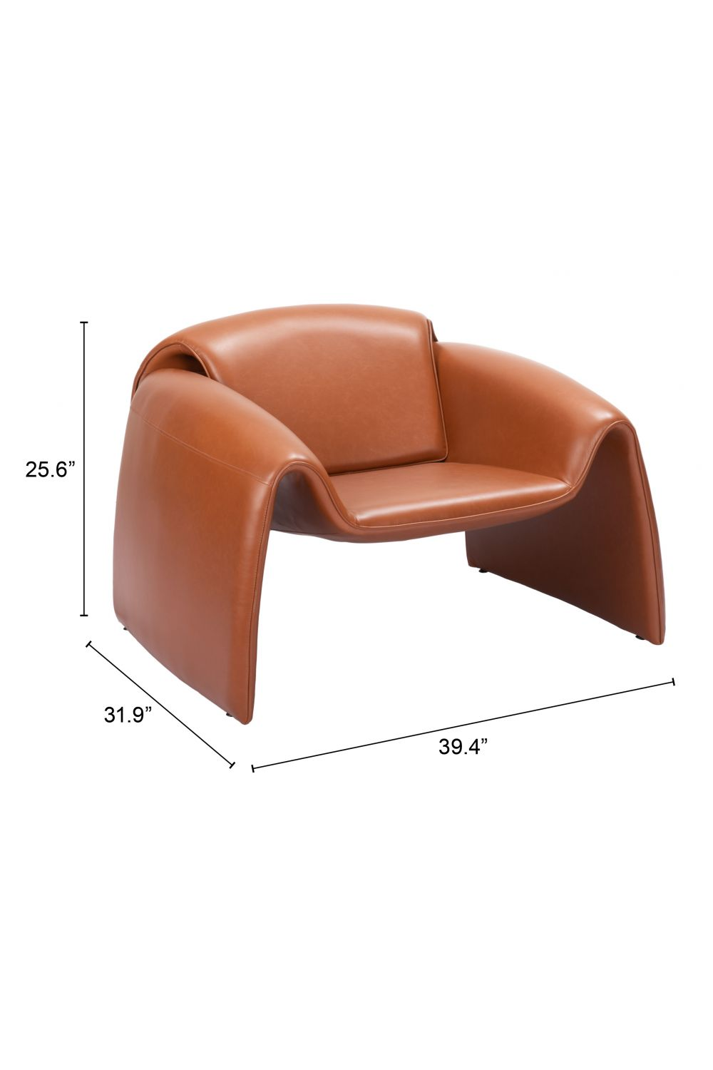 Leather Contemporary Accent Chair | OROA Modern Horten | Oroa.com