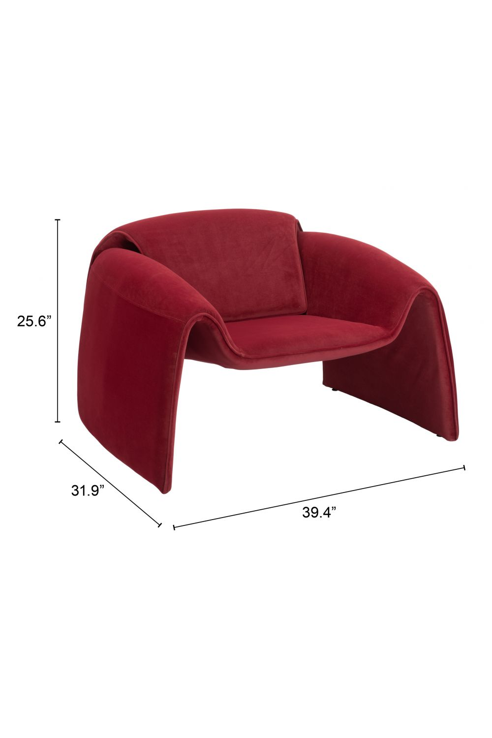 Velvet Contemporary Accent Chair | OROA Modern Horten | Oroa.com