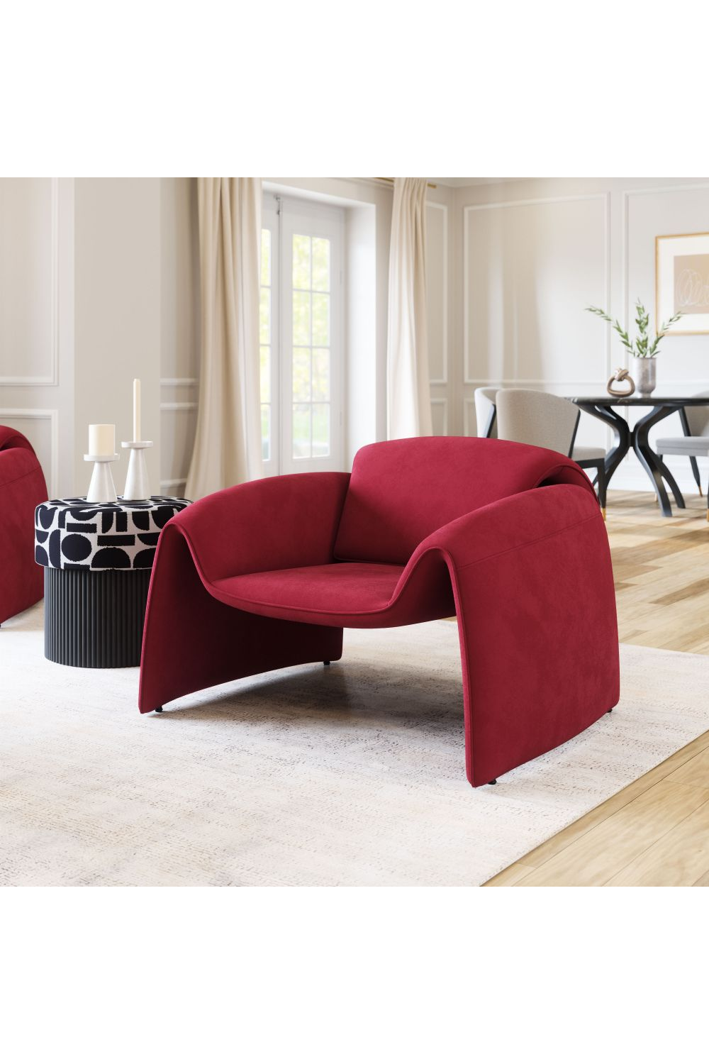 Velvet Contemporary Accent Chair | Oroa.com