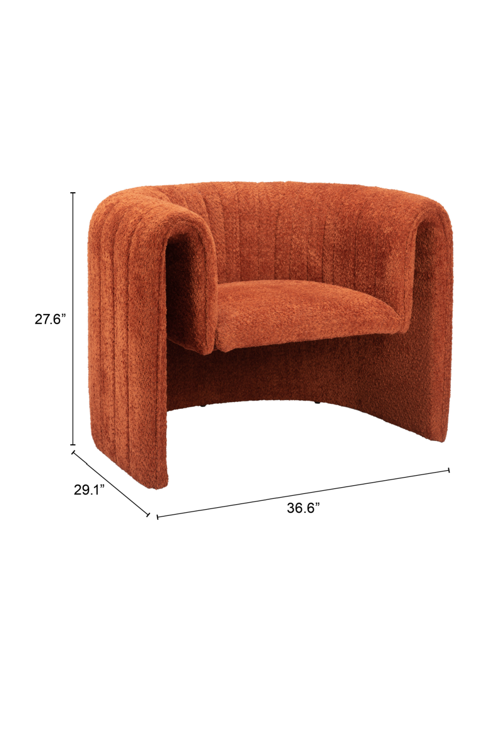 Orange Sherpa Accent Chair | Oroa.com