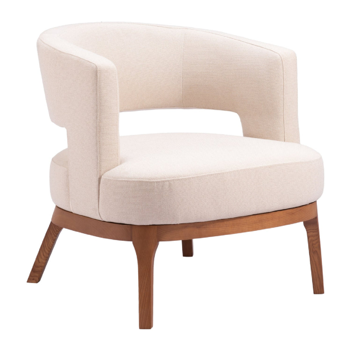 Beige Vinyl Accent Chair | OROA Modern Penryn | Oroa.com