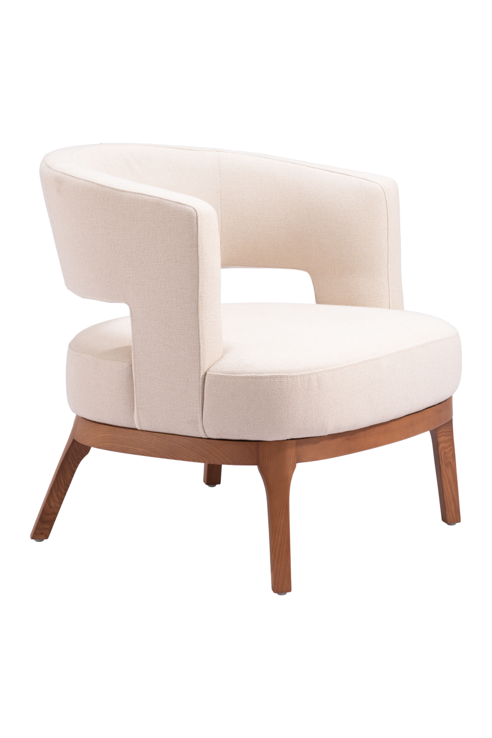 Beige Vinyl Accent Chair | OROA Modern Penryn | Oroa.com
