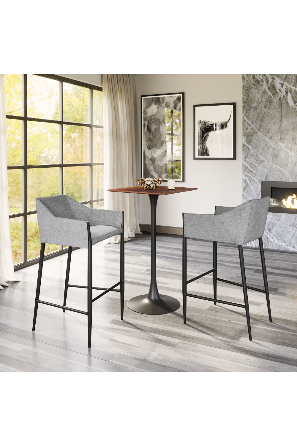 Poly Linen Bar Stool | Oroa.com