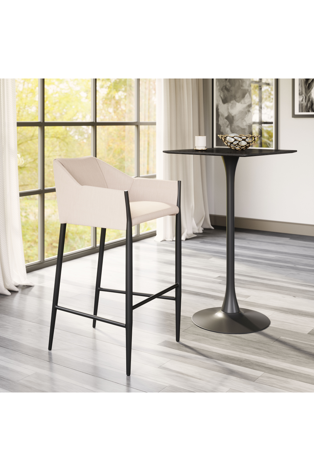 Poly Linen Bar Stool | OROA Modern Andover | Oroa.com