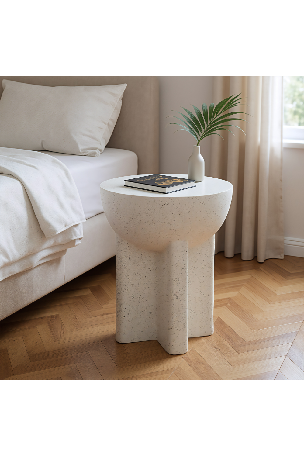 White Terrazzo-Look Side Table | OROA Modern Molli | Oroa.com