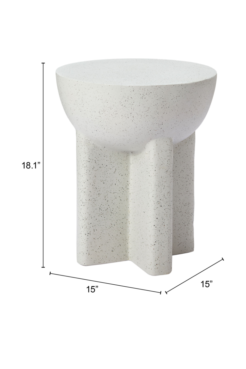 White Terrazzo-Look Side Table | OROA Modern Molli | Oroa.com