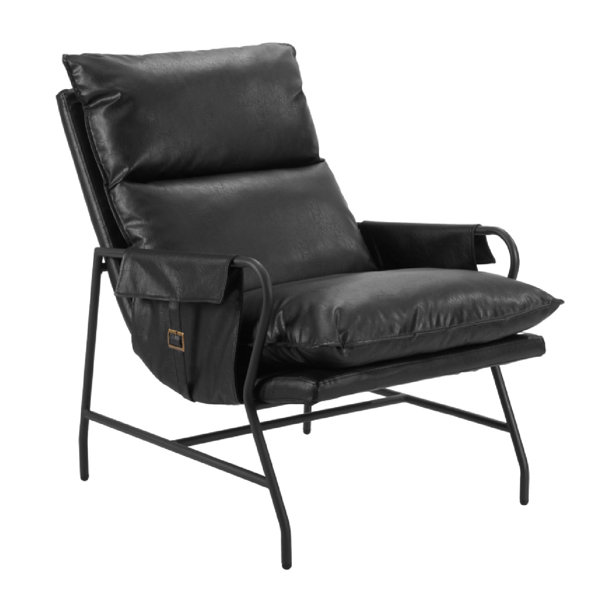 Black Leather Lounge Chair | OROA Modern Halaus | Oroa.com