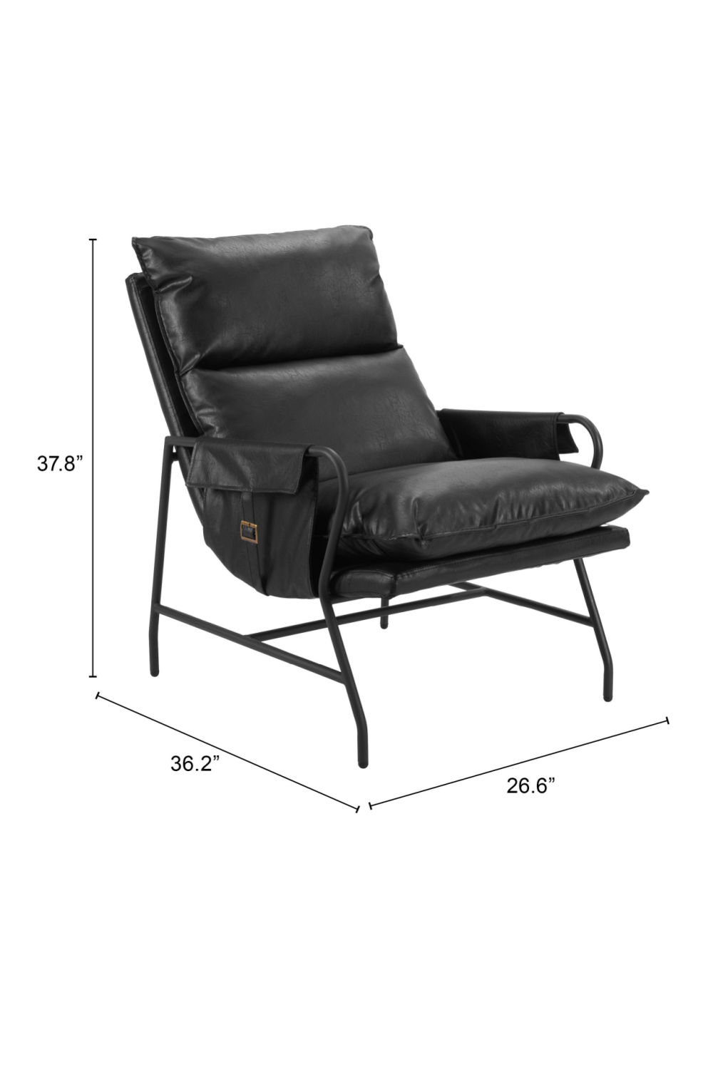 Black Leather Lounge Chair | OROA Modern Halaus | Oroa.com