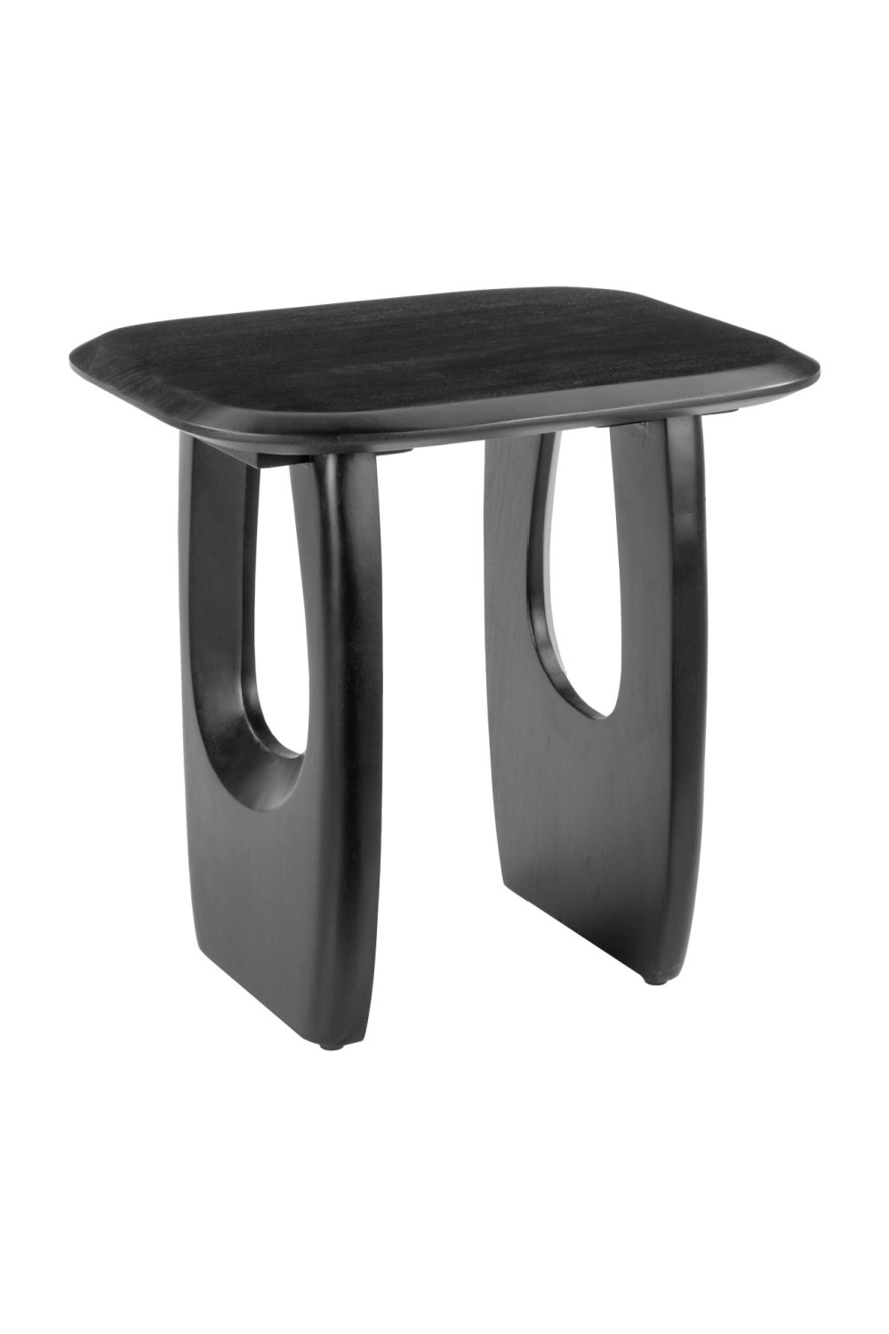 Black Acacia Wood Accent Table | OROA Modern Arasan | Oroa.com