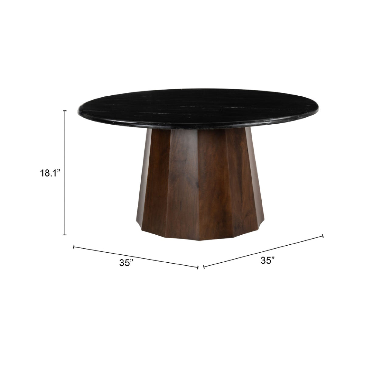Black Marble Round Coffee Table – Aipe – alternate view 8