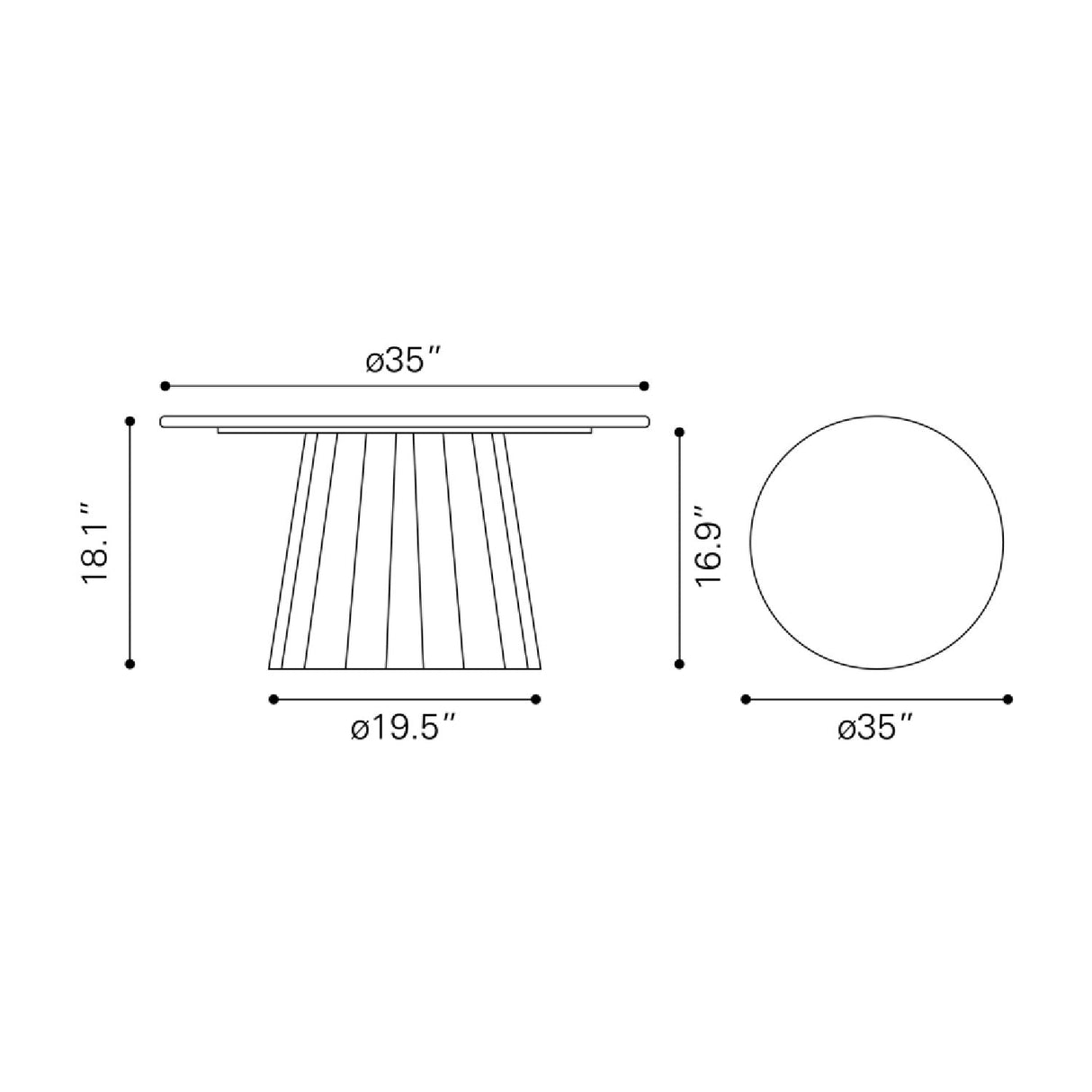 Black Marble Round Coffee Table – Aipe – alternate view 9