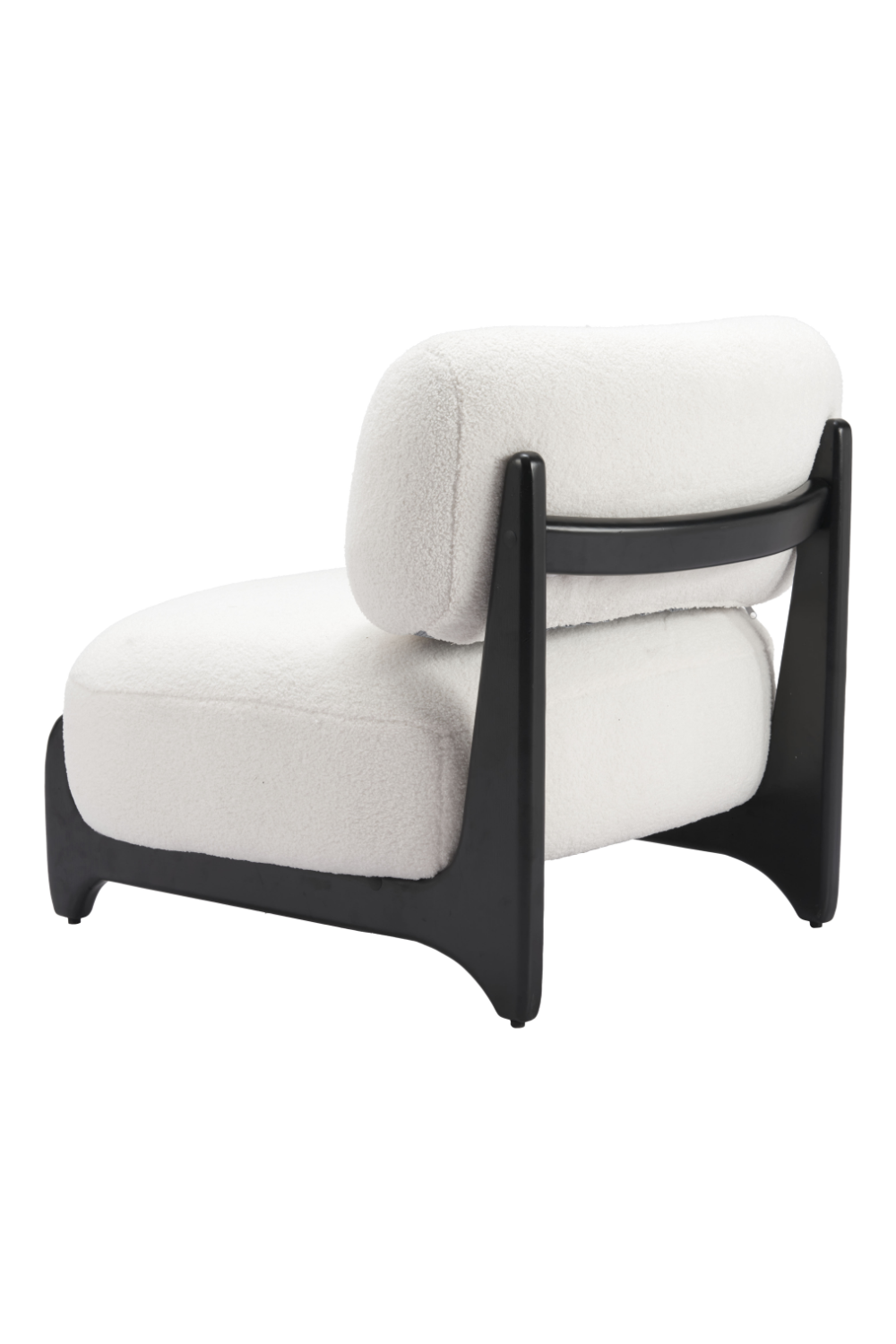 White Sherpa Fabric Accent Chair | OROA Modern Bombo | Oroa.com