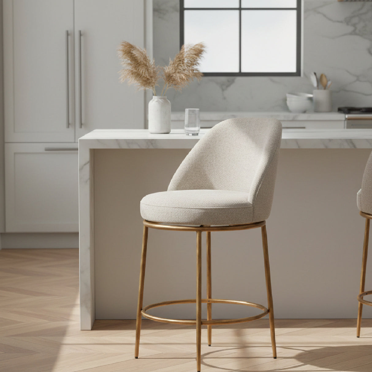 Beige Swivel Counter Stool – Nordhavn – alternate view 10