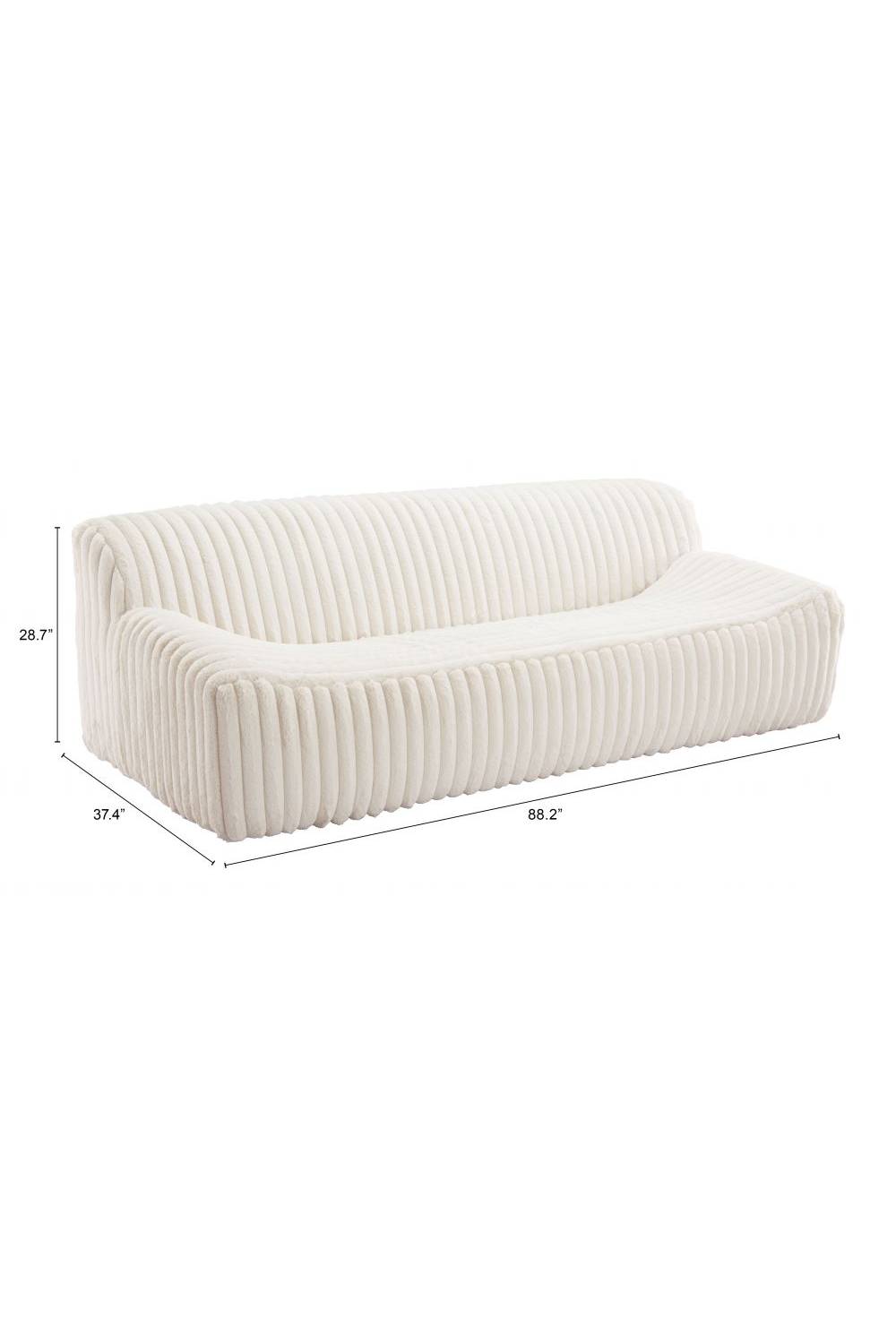 Cream Fur Sofa | OROA Modern Osterbro | Oroa.com