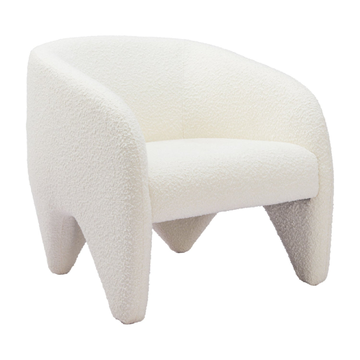 White Shearling Accent Chair | OROA Modern Lopta | Oroa.com
