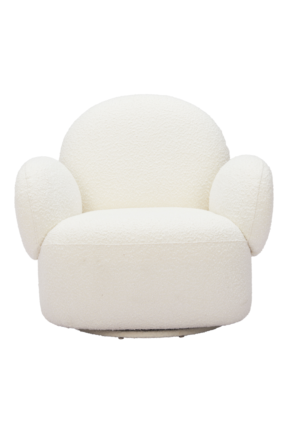 White Shearling Swivel Chair | OROA Modern Pilka | Oroa.com