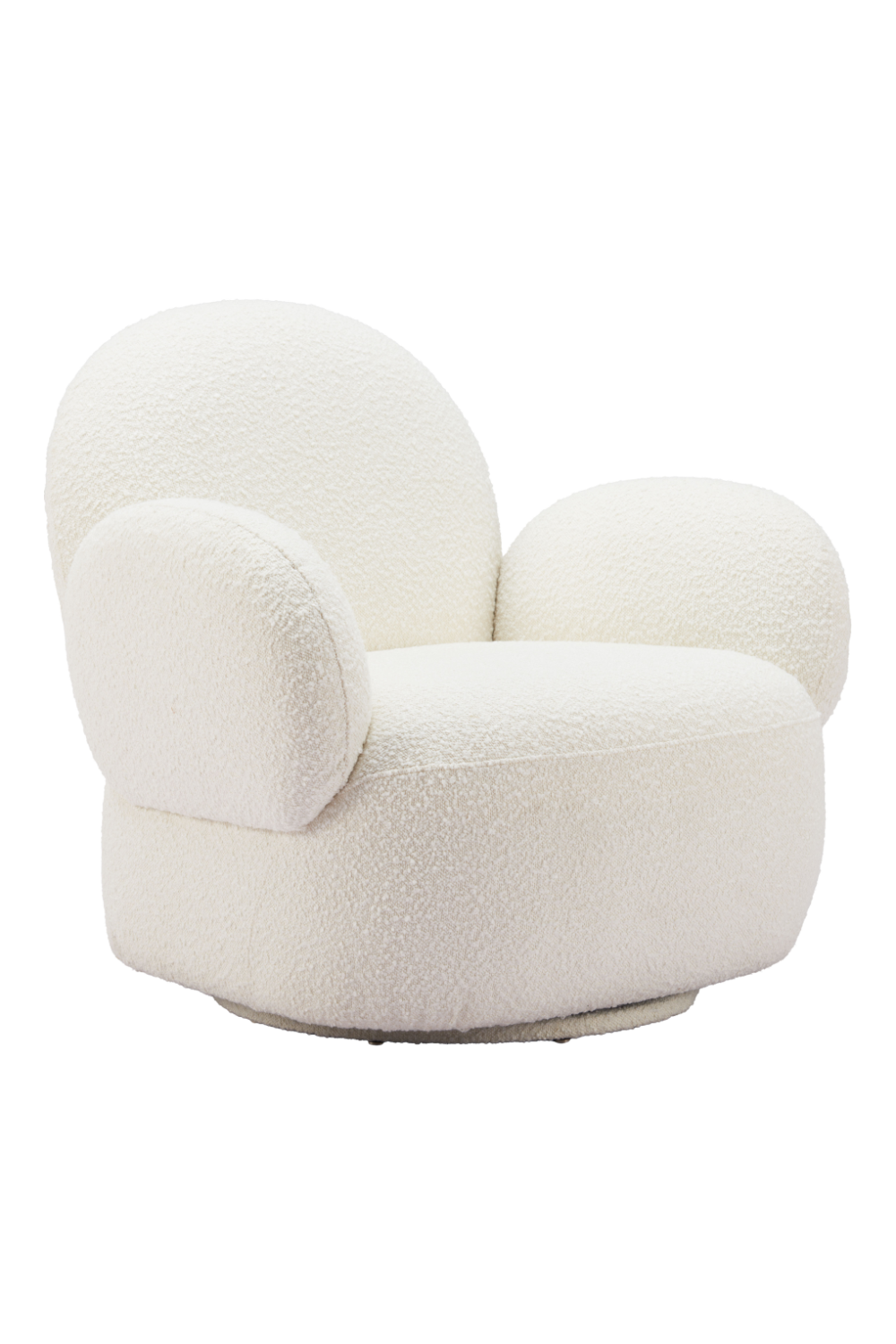 White Shearling Swivel Chair | OROA Modern Pilka | Oroa.com