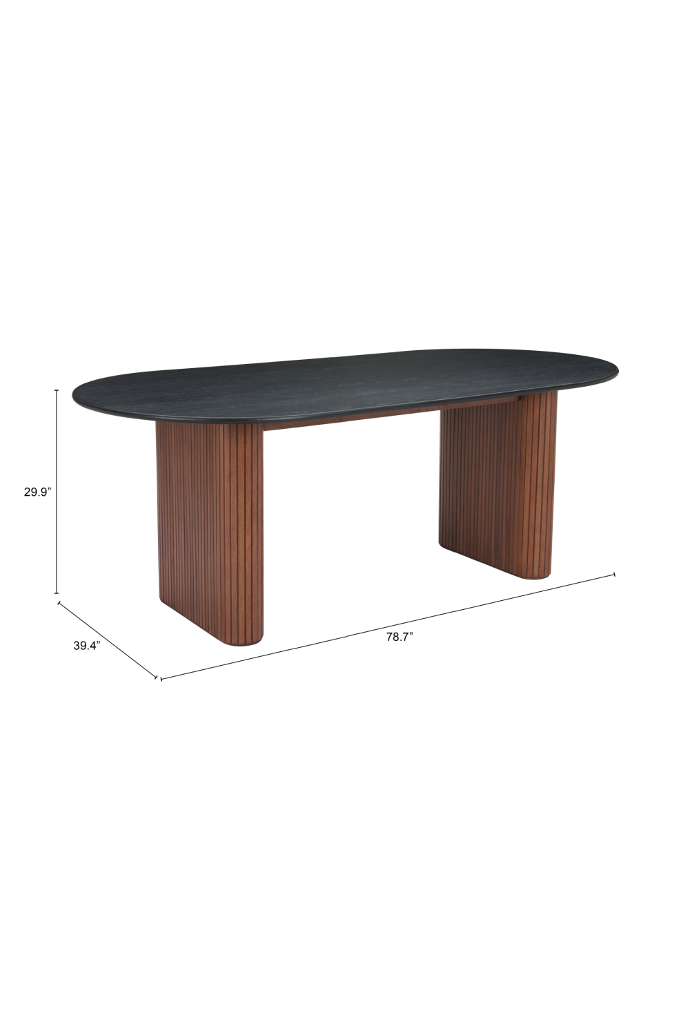 Black Wooden Top Dining Table | OROA Modern Lassig | Oroa.com