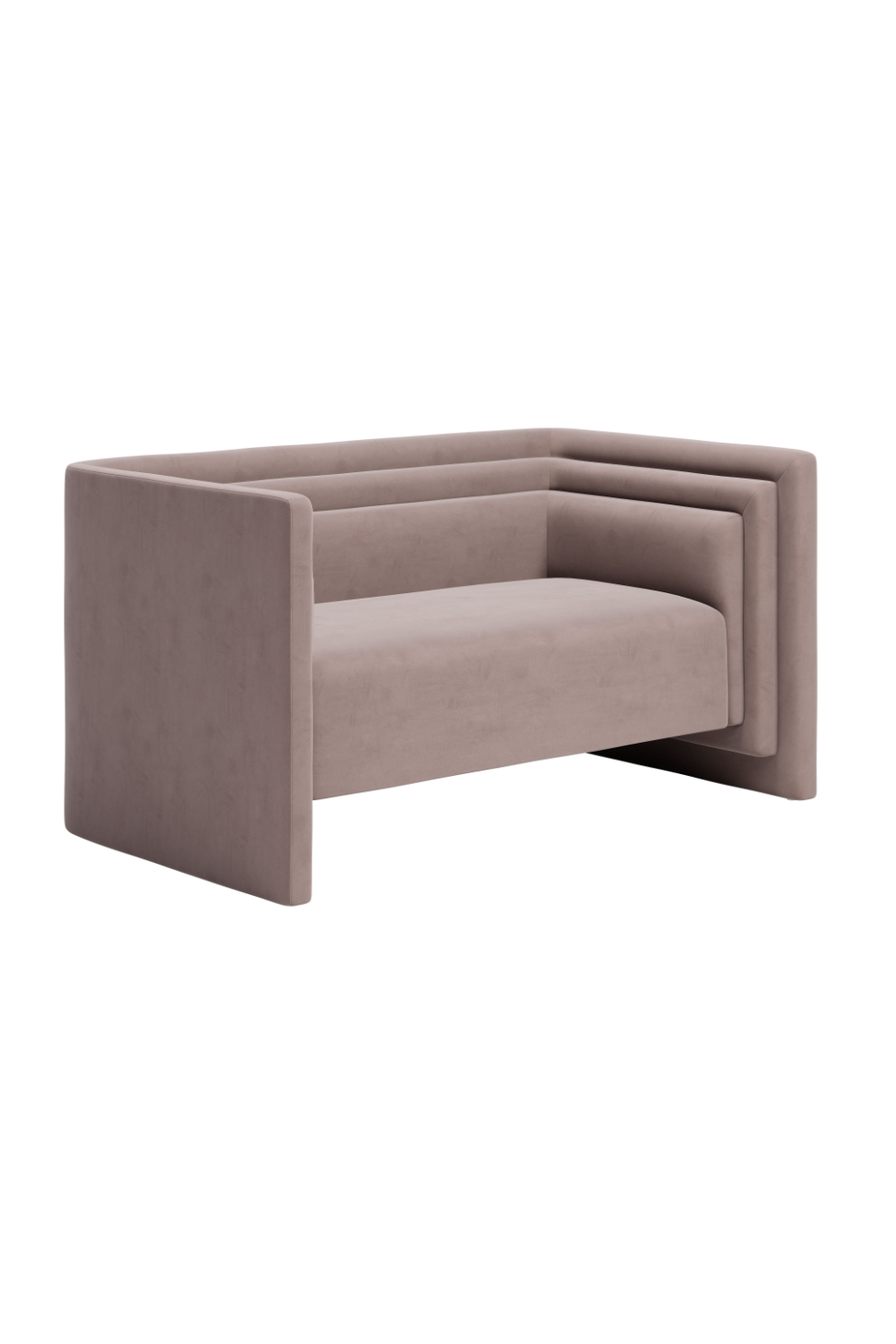 Taupe Velvet Loveseat | OROA Modern Trippel | Oroa.com