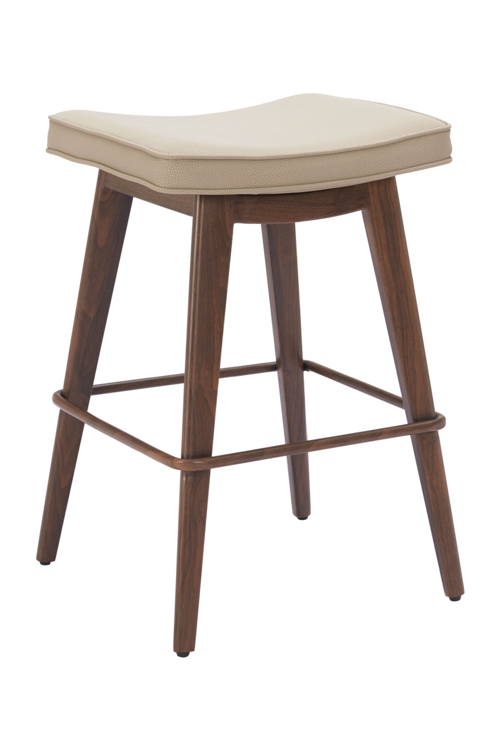 Beige Leather Seat Counter Stools (2) | OROA Modern Divat | Oroa.com