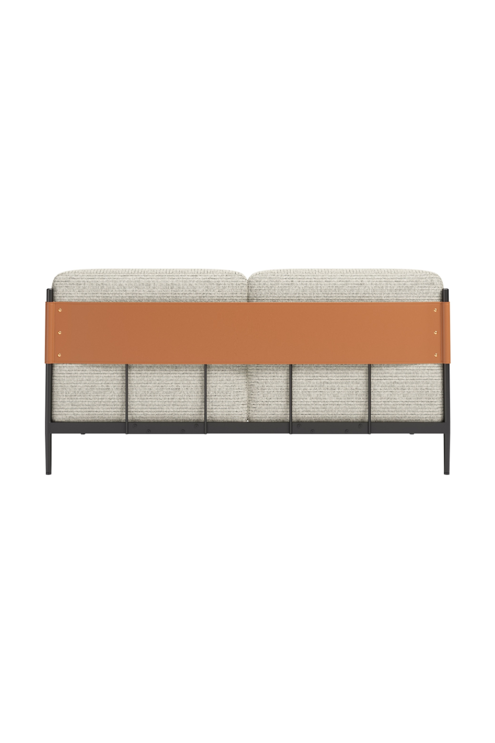 Gray Textured Fabric Loveseat | OROA Modern Stirbe | Oroa.com