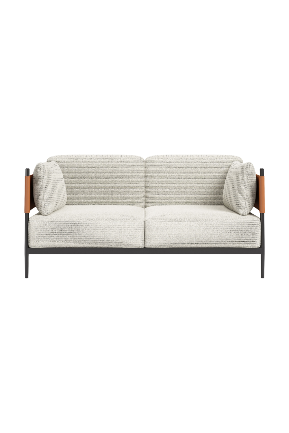Gray Textured Fabric Loveseat | OROA Modern Stirbe | Oroa.com