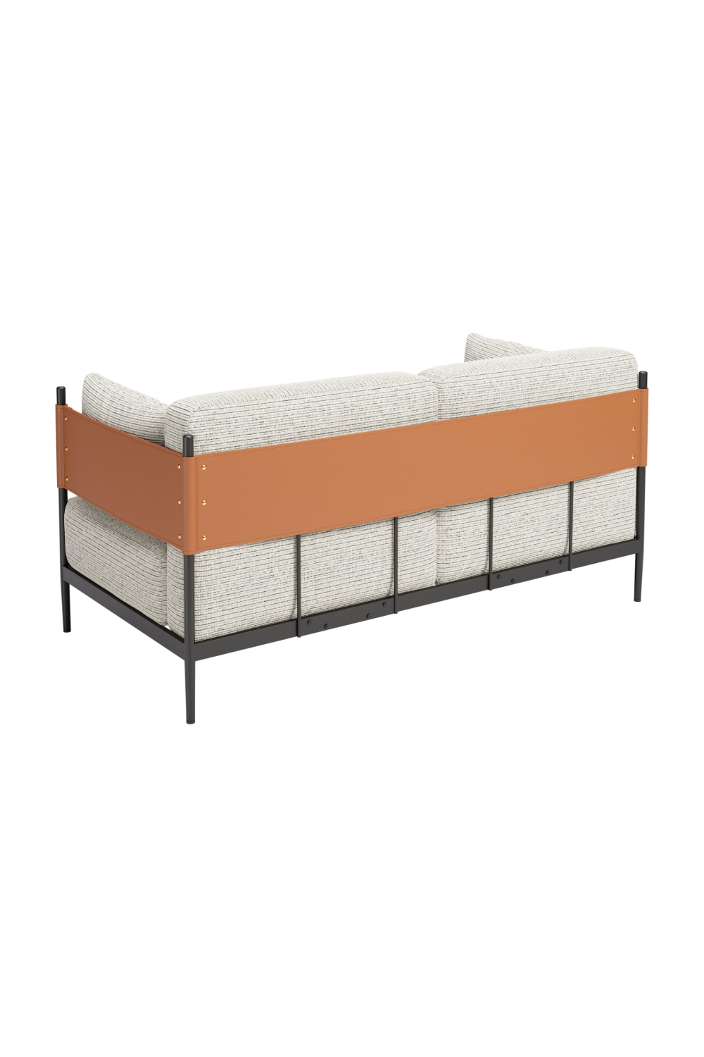 Gray Textured Fabric Loveseat | OROA Modern Stirbe | Oroa.com