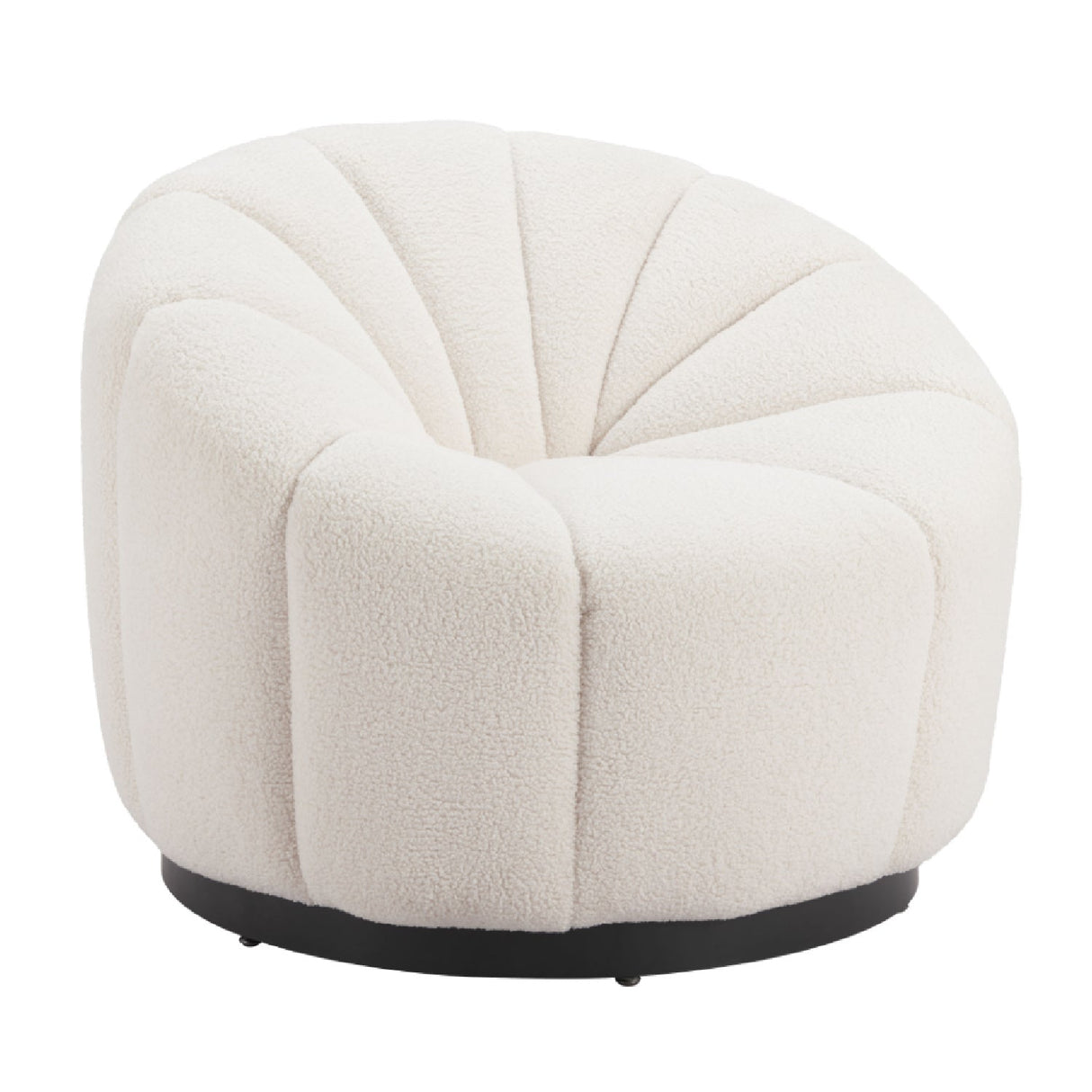 Cream Shearling Accent Chair | OROA Modern Bhutan | Oroa.com