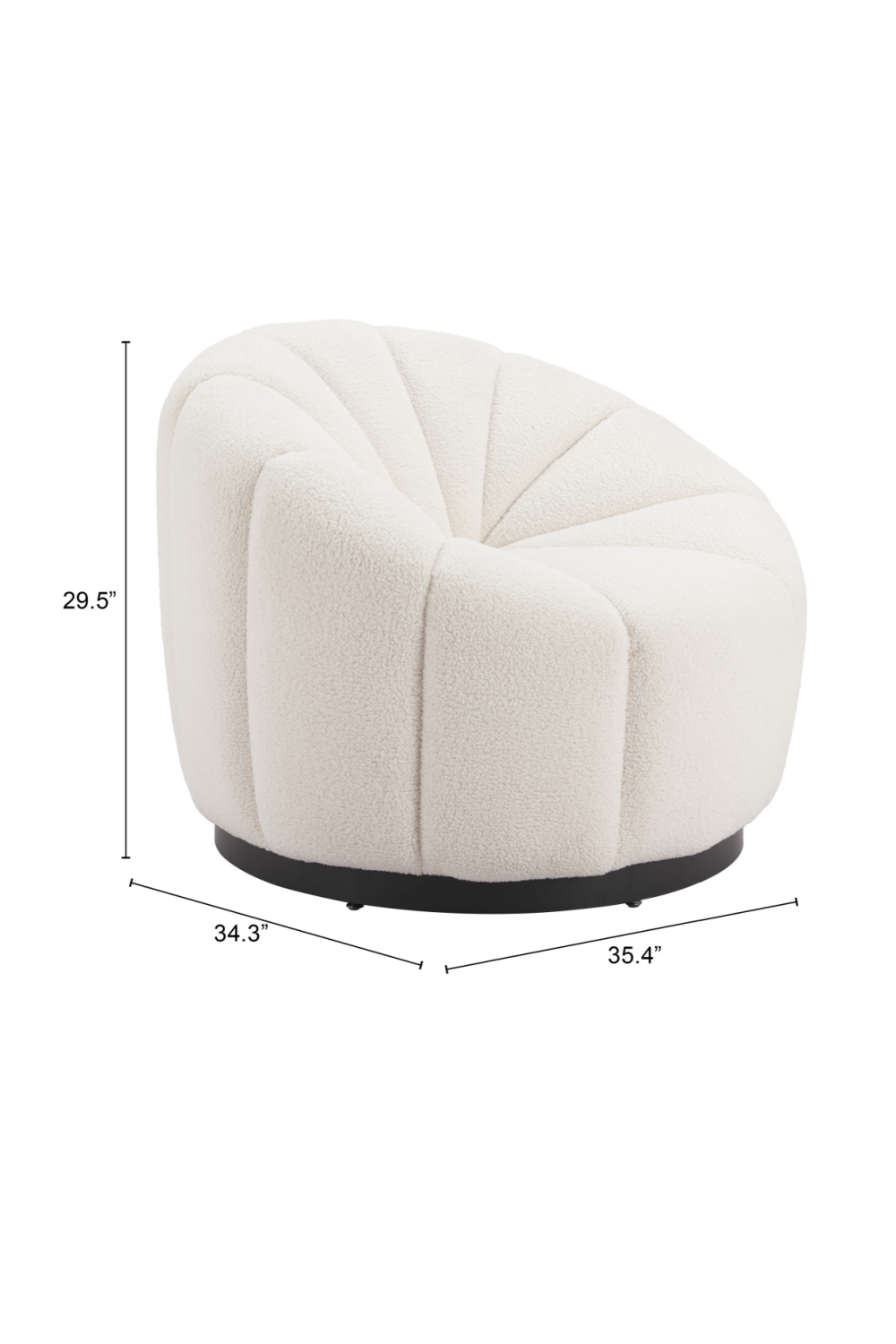 Cream Shearling Accent Chair | OROA Modern Bhutan | Oroa.com