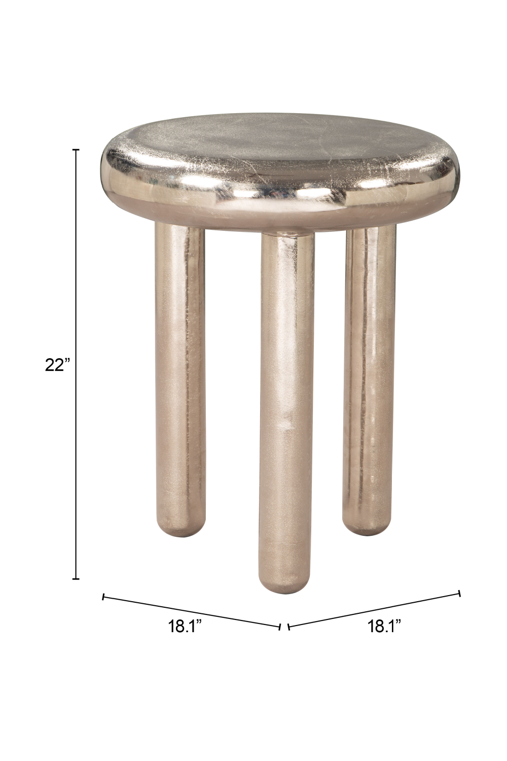 Silver Round Side Table | Oroa.com