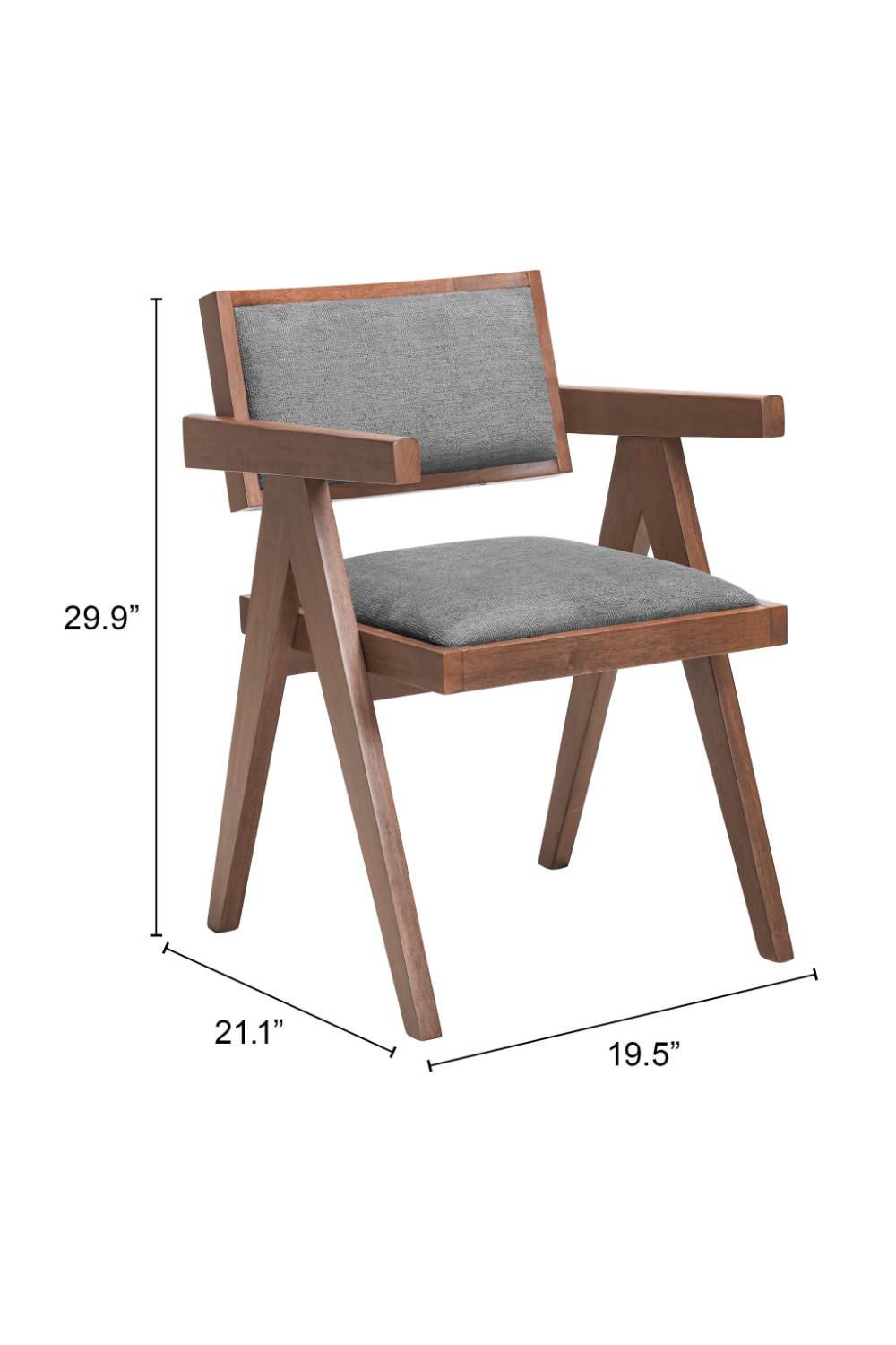 Rubberwood Framed Dining Chairs (2) | OROA Modern Delhi | Oroa.com