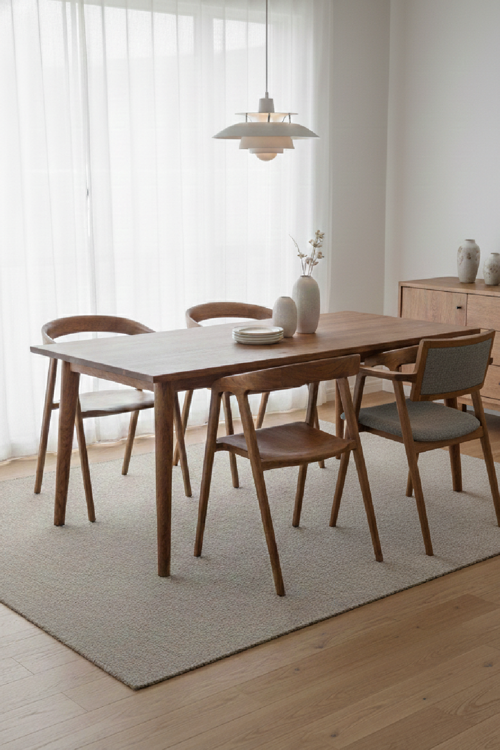 Rubberwood Framed Dining Chairs (2) | Oroa.com