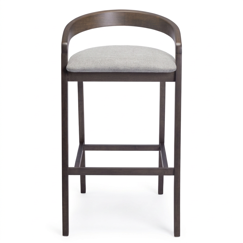 Gray Padded Seat Bar Stools (2) | OROA Modern Troy | Oroa.com