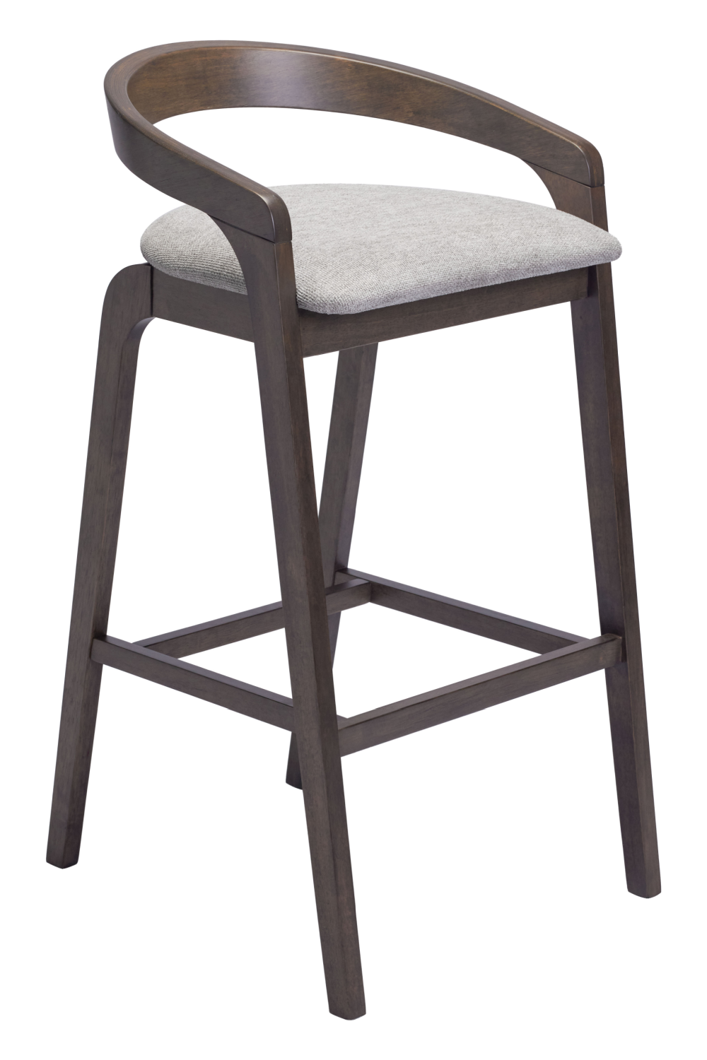 Gray Padded Seat Bar Stools (2) | OROA Modern Troy | Oroa.com