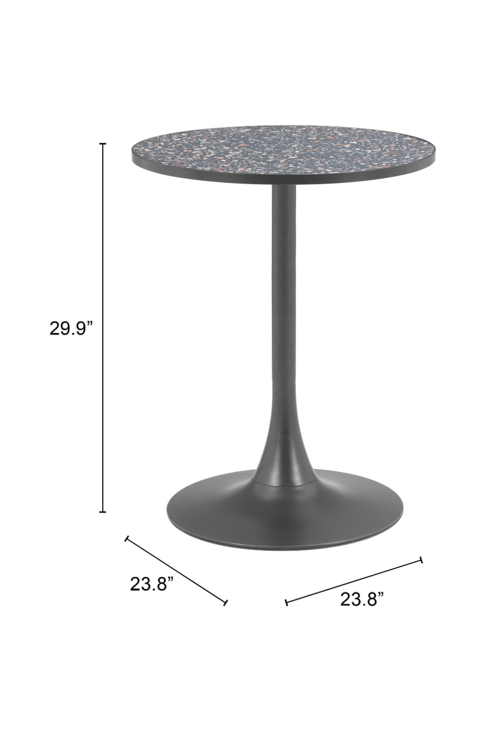 Black Terrazzo Bistro Table | OROA Modern Bite | Oroa.com