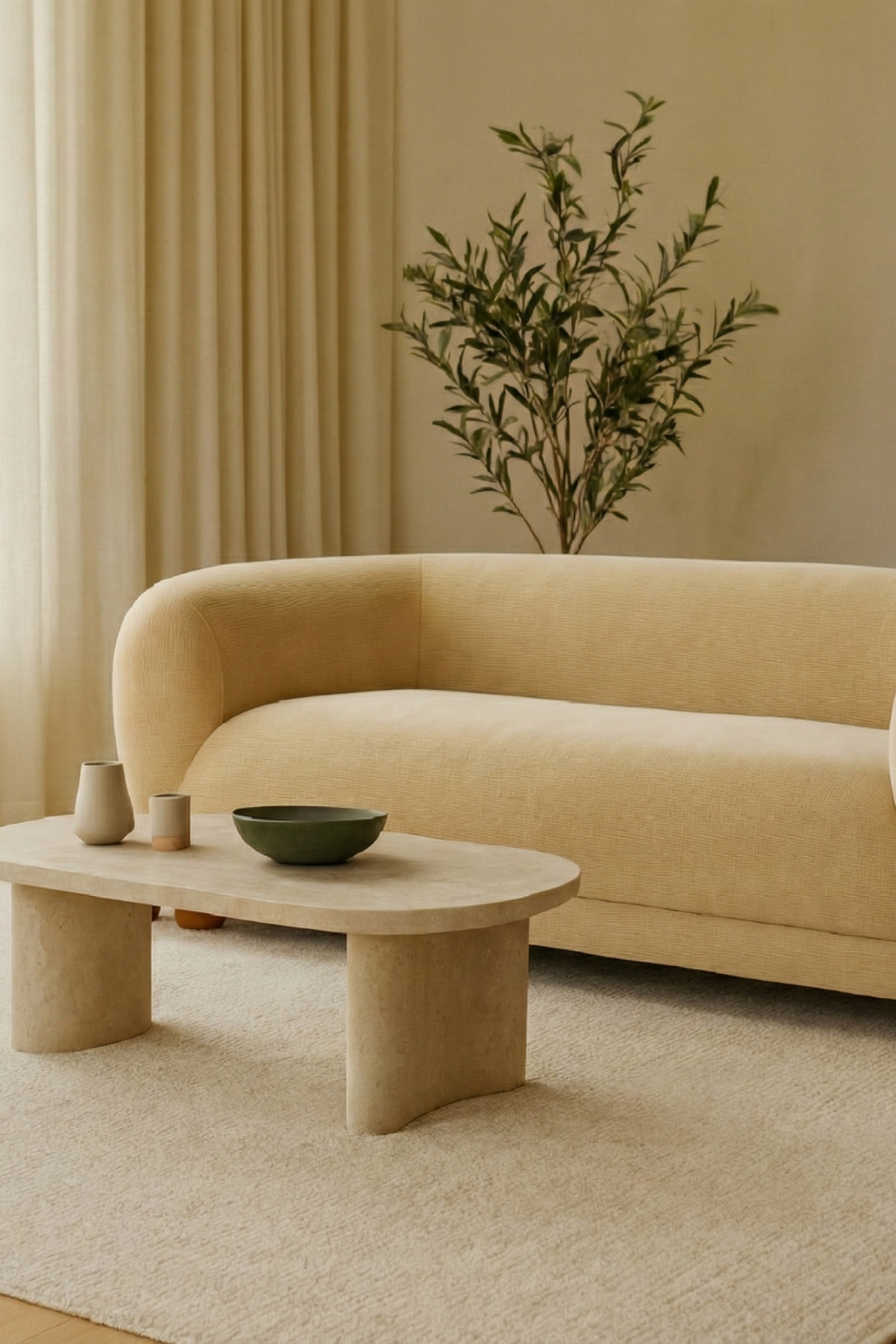 Taupe Corduroy Loveseat | OROA Modern Boet | Oroa.com