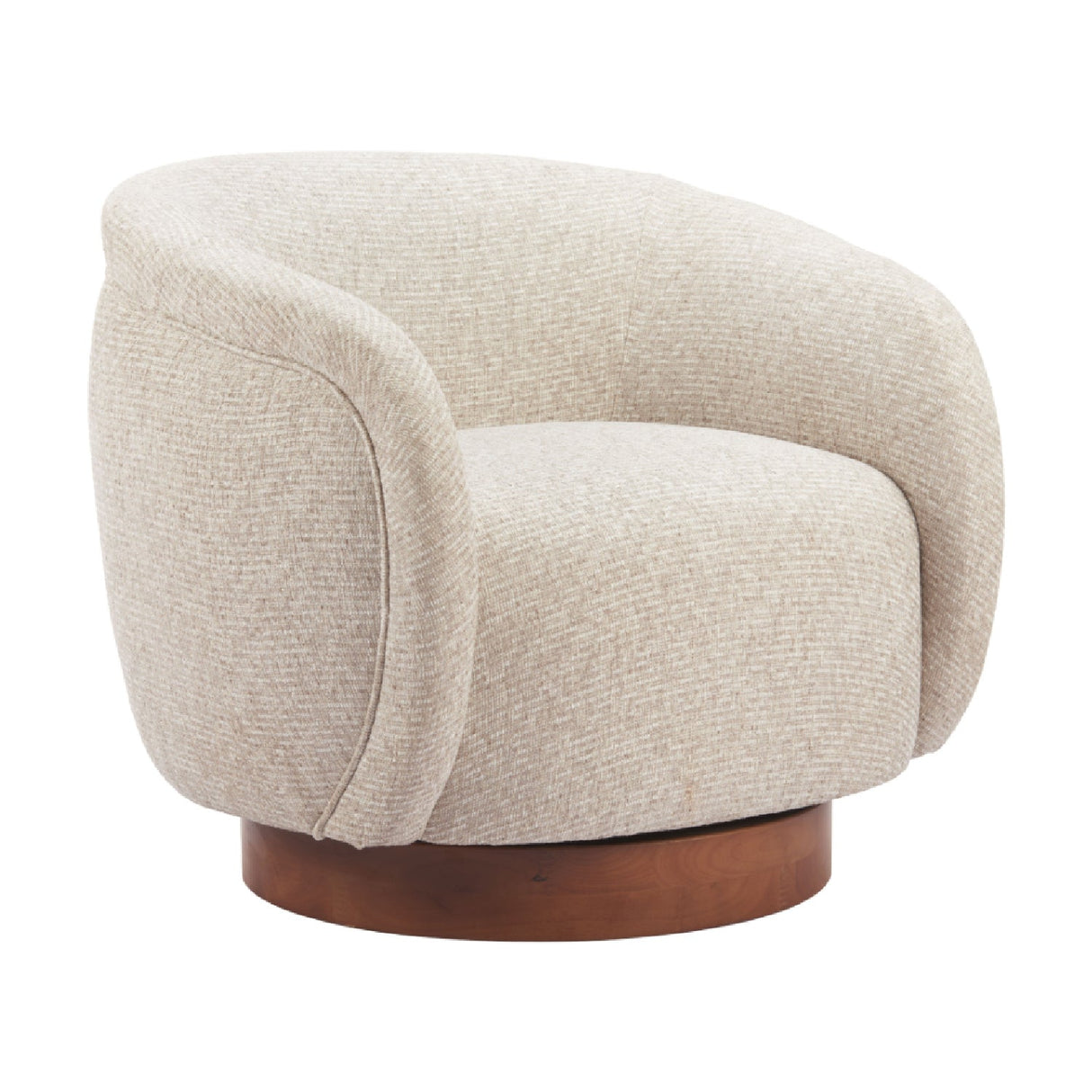 Beige Swivel Lounge Chair | OROA Modern Vinta | Oroa.com