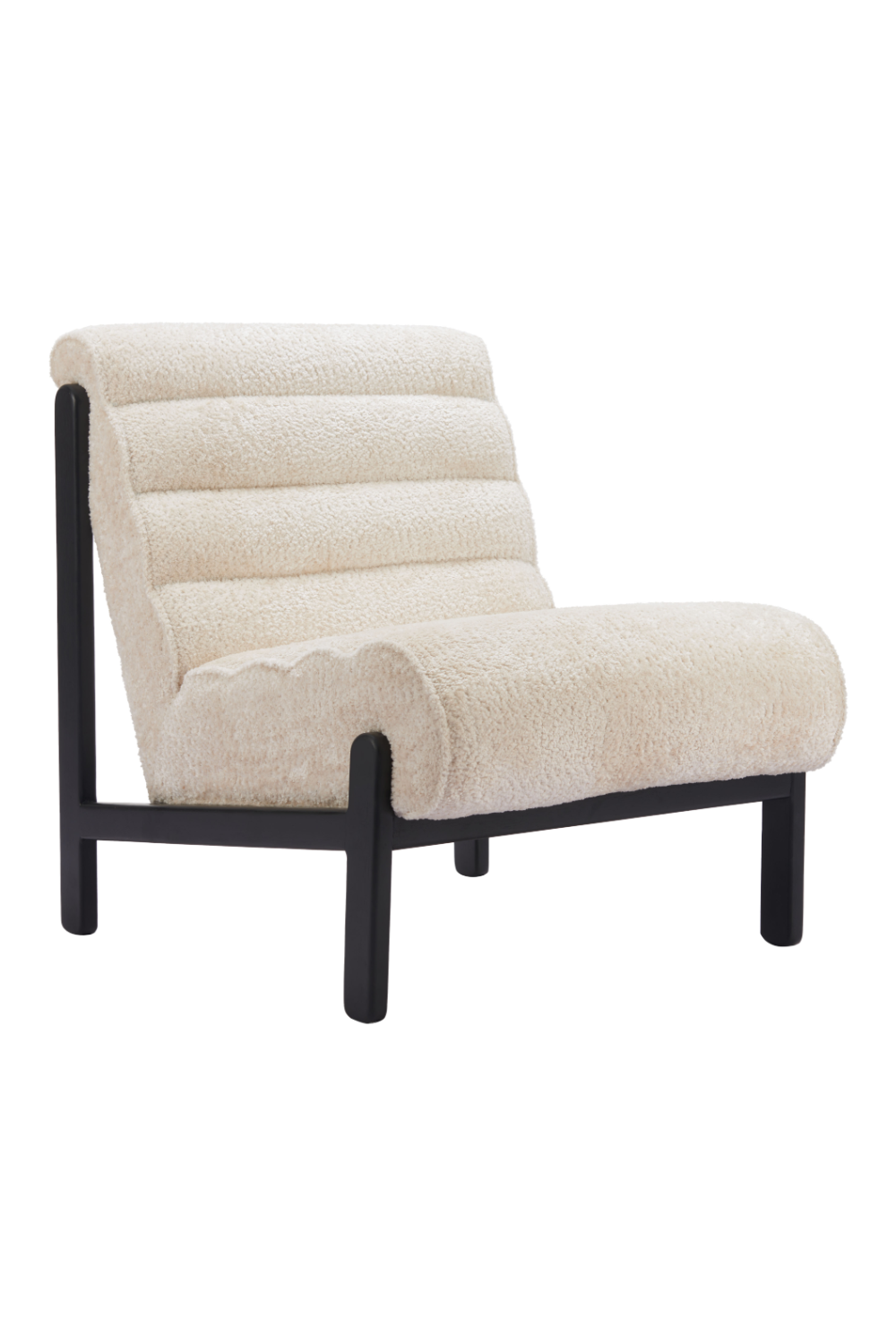 Beige Channeled-Back Lounge Chair | OROA Modern Maki | Oroa.com